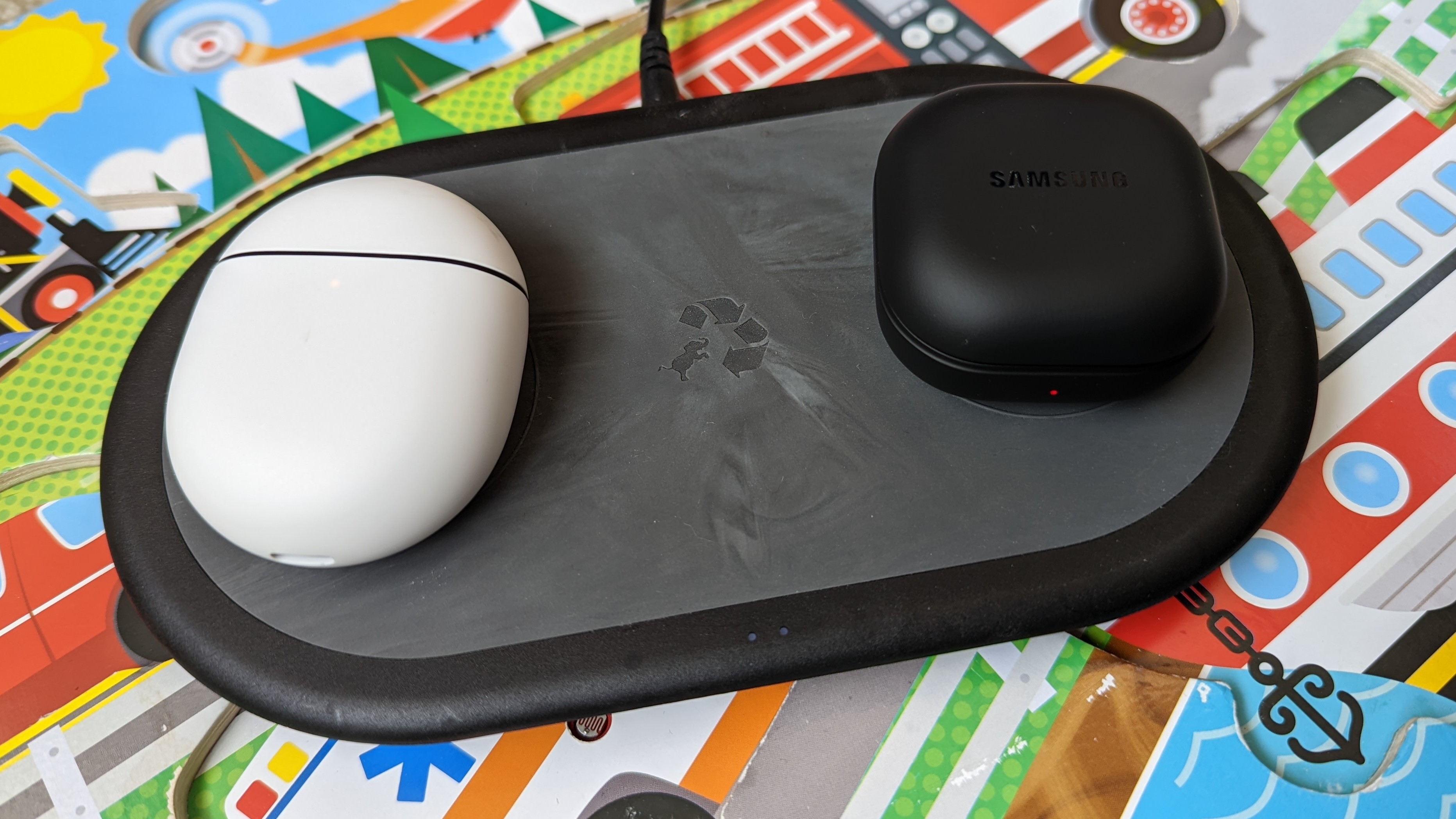 Wirelessly charging the Samsung Galaxy Buds 2 Pro vs Google Pixel Buds charging cases