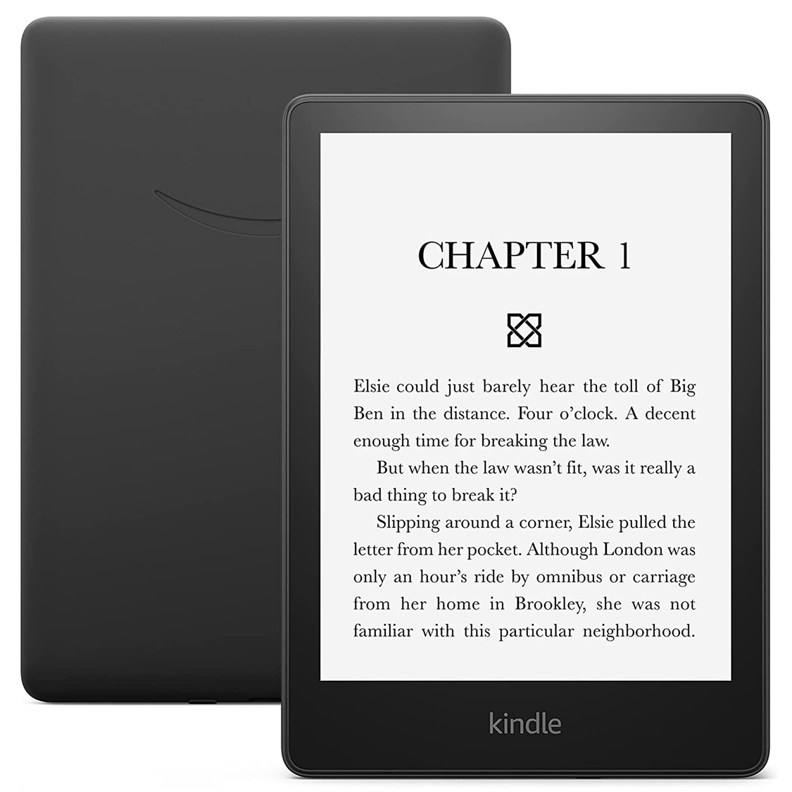 Amazon Kindle Paperwhite 2021 valkoisella taustalla