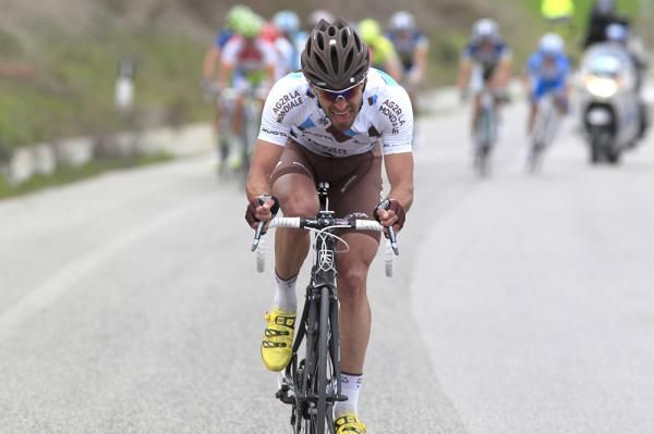 Christophe Riblon (AG2R-La Mondiale) attacks on stage 6 of Tirreno-Adriatico