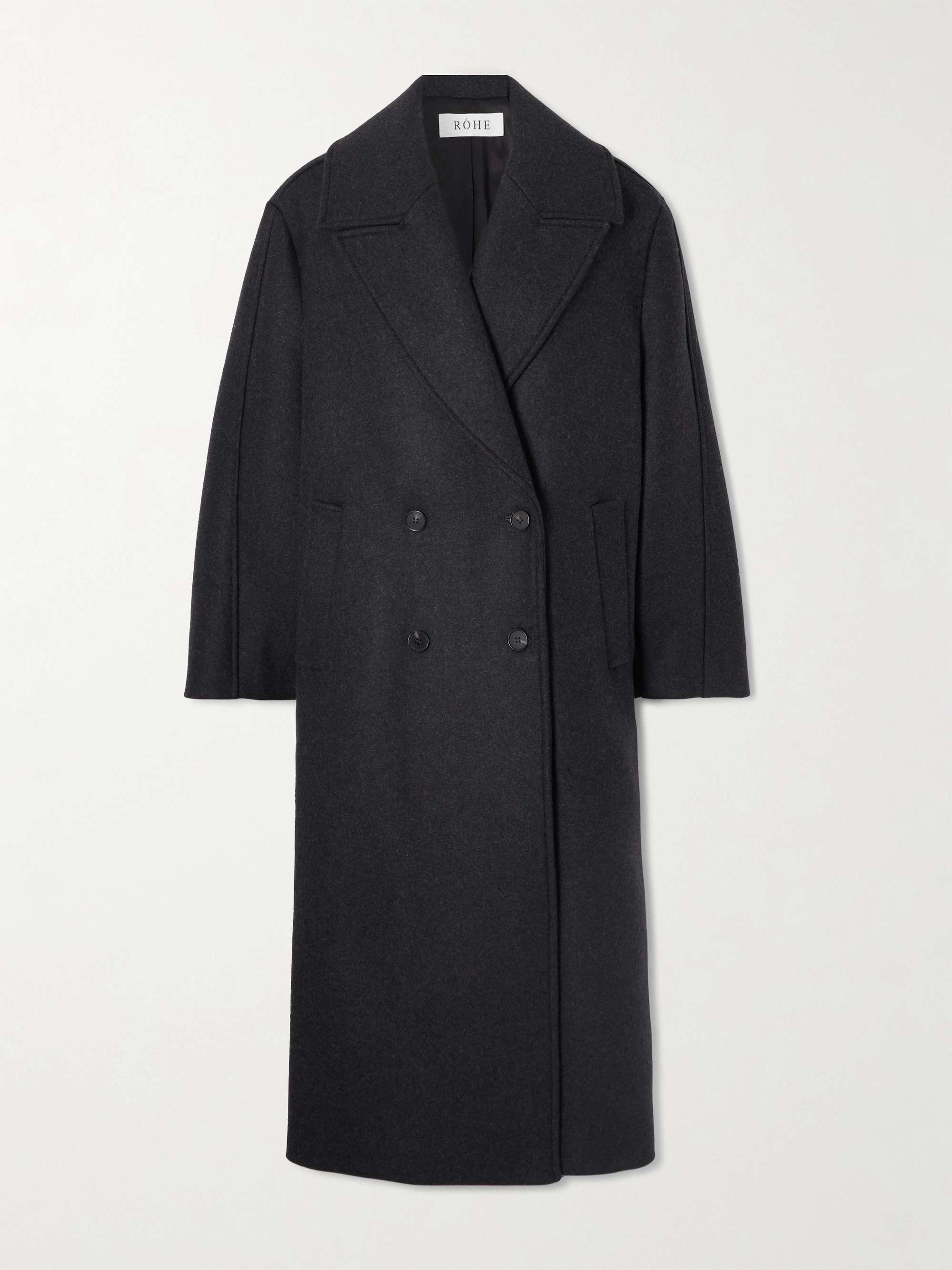 Ezra Oversized Double-Breasted Wool-Blend Coat