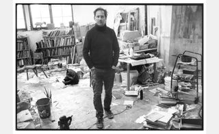 Artist Andrew Cranston in his studio