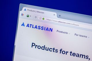 Atlassian logo on a computer screen