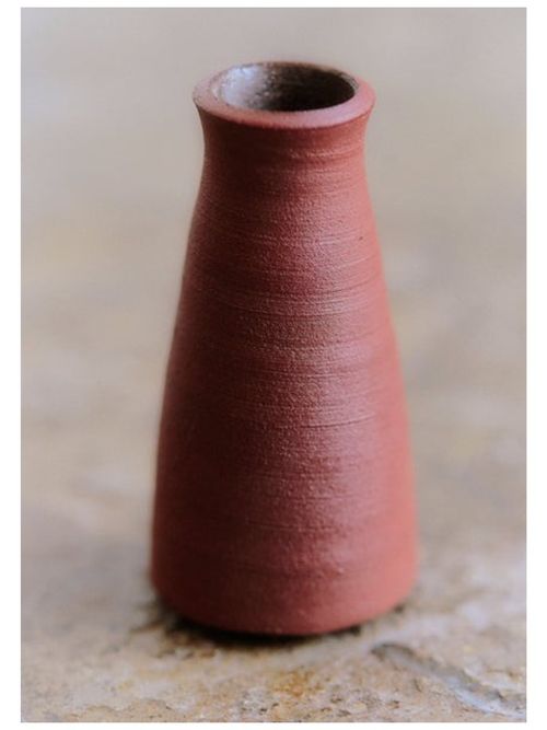 Laerke Moller Hansen Mini Red Stoneware Vase | Terracotta