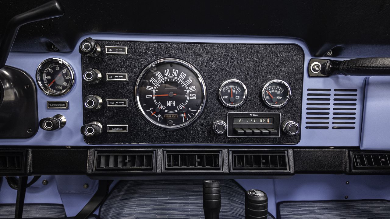 Interior details of the Vigilante Scrambler