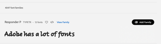Adobe fonts portal Add family