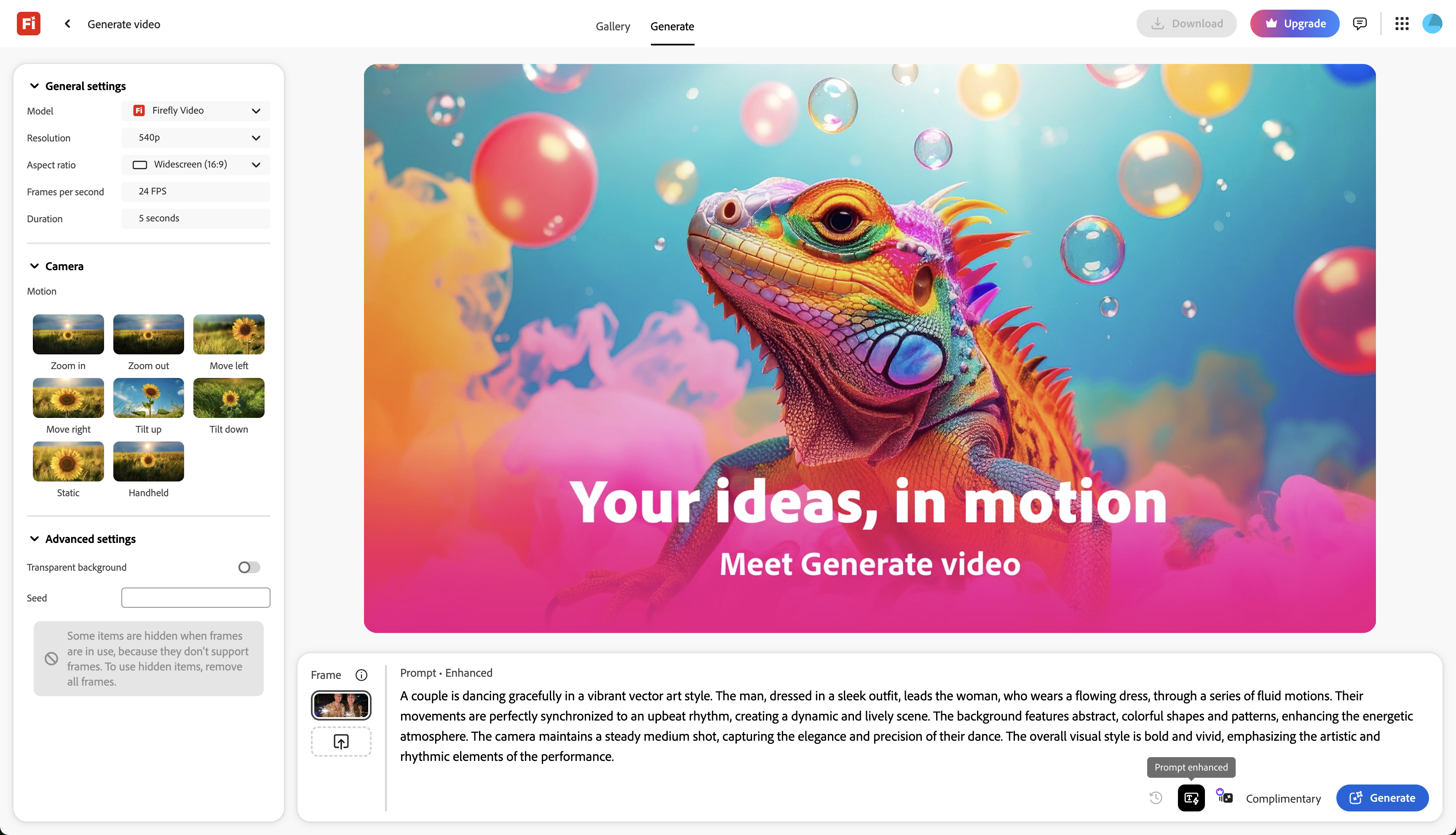 give instructions to add movement to a photo