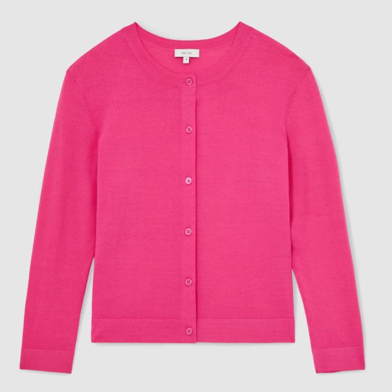 Reiss, hot pink cardigan