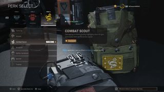 call of duty warzone loadout perk combat scout