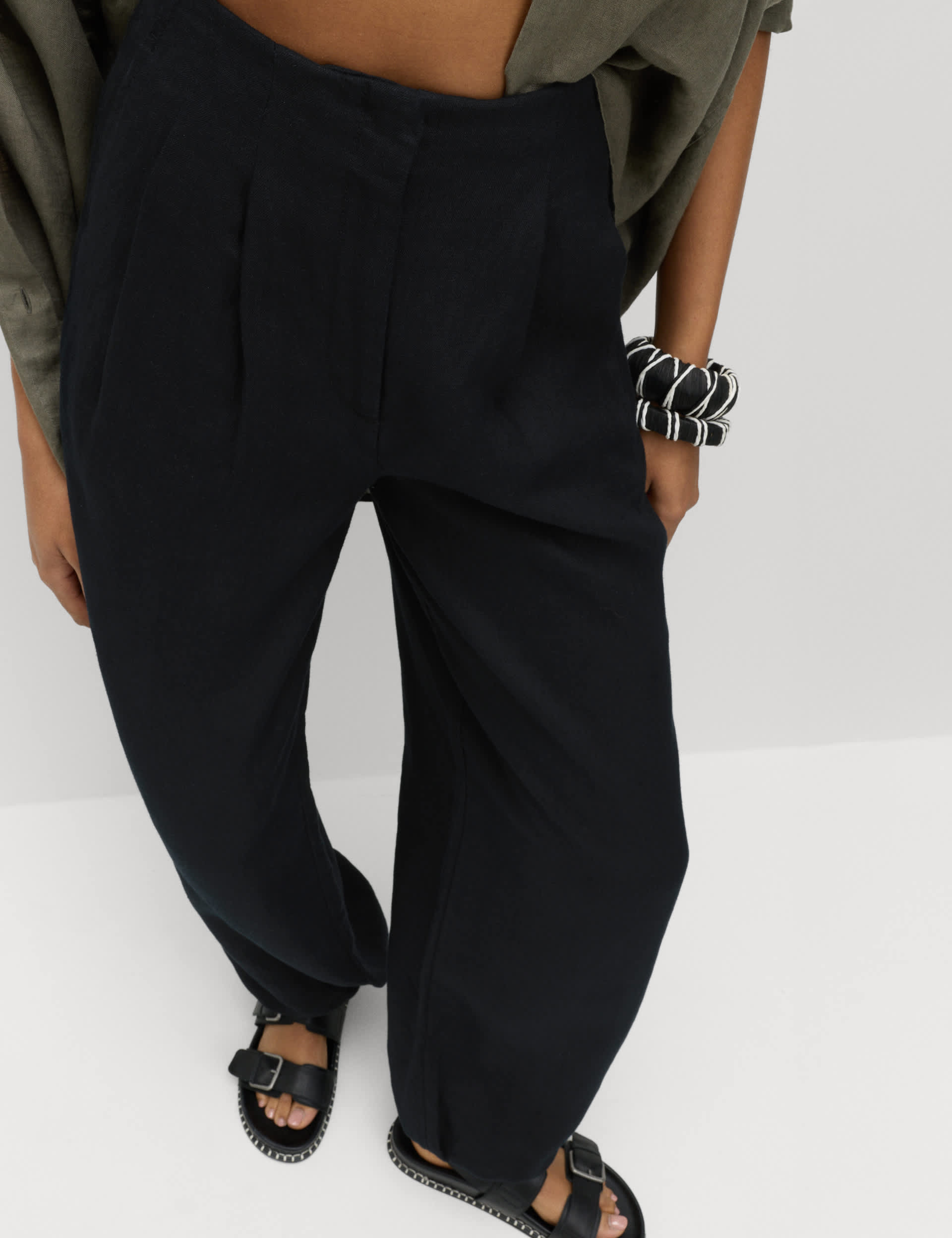 Pure Linen Balloon Trousers