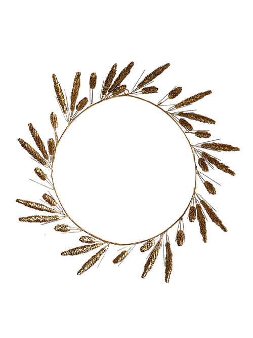 Wheat Field Iron Oval Wreath