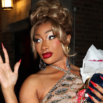Megan Thee Stallion switched her Moulin Rouge costume for a semi-sheer sequin dress after her Broadway debut