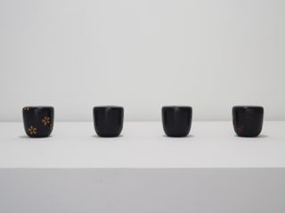 Clay pots by Nendo made with Kyoto craftspeople, on display in New York exhibition