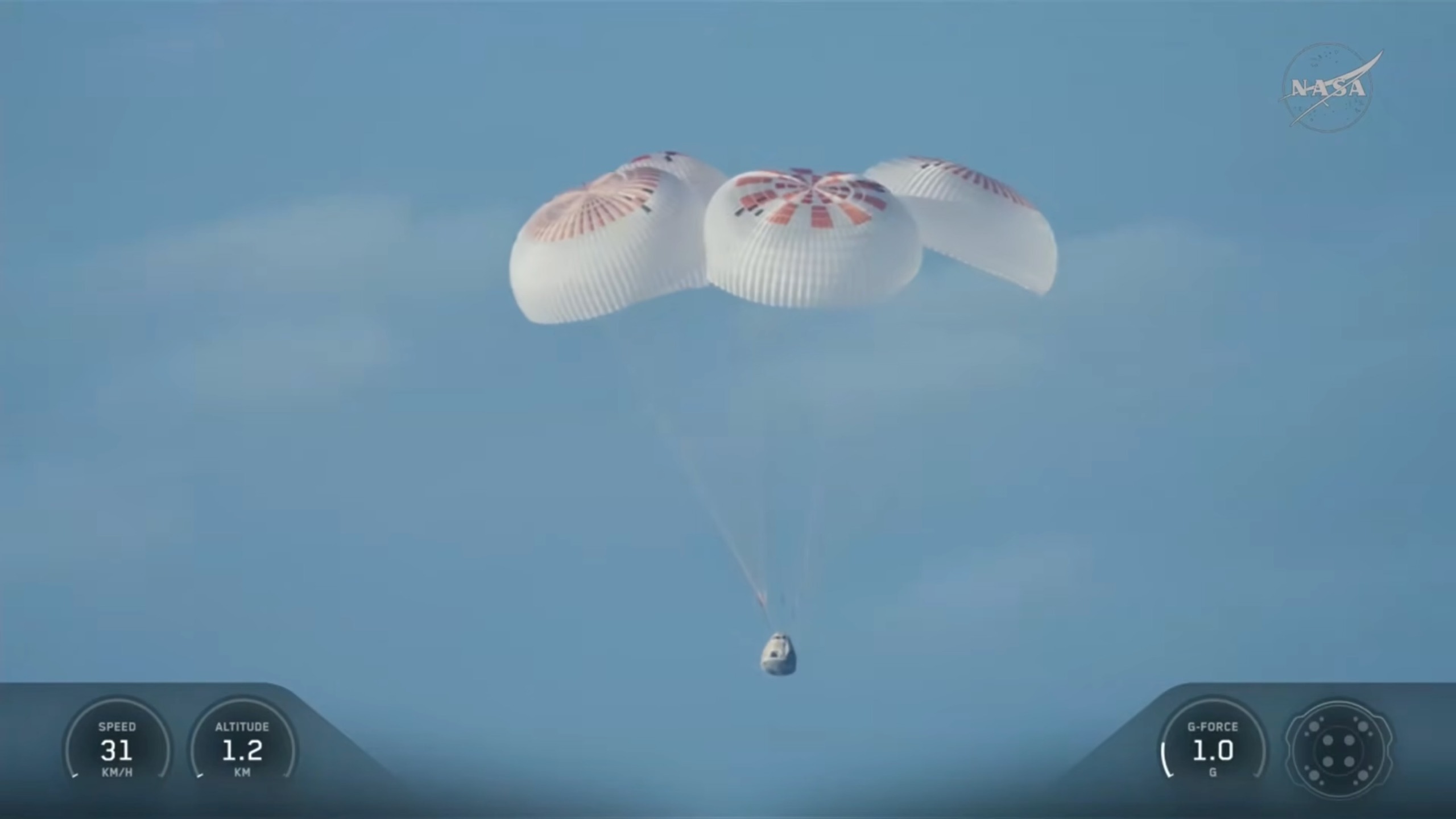 Crew-12's capsule &amp;quot;Freedom&amp;quot; comes down for a landing on Oct. 8, 2026.