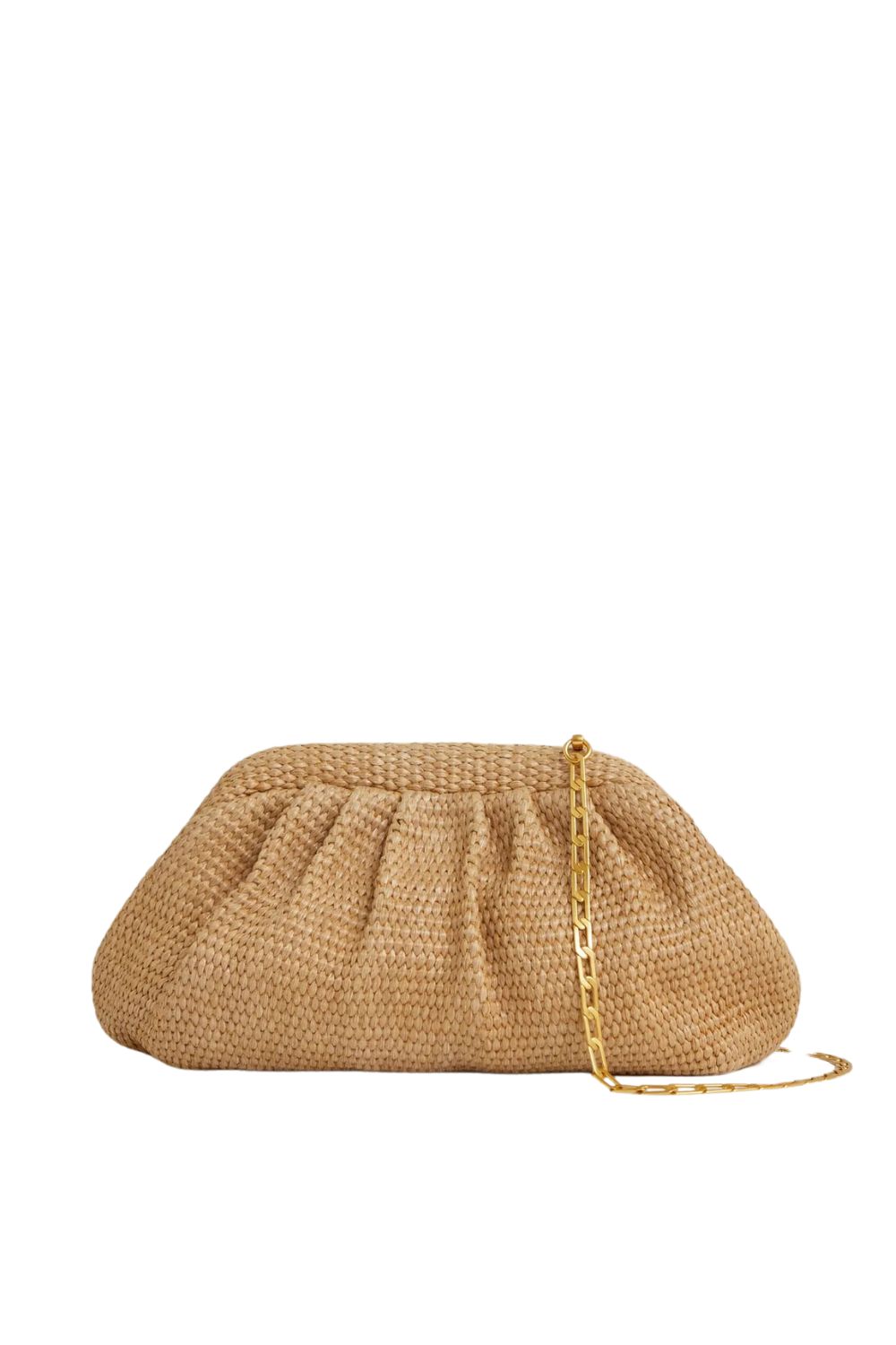 Reiss, Raffia Clutch Bag in Natural
