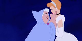 Cinderella and her Fairy God Mother in Cinderella