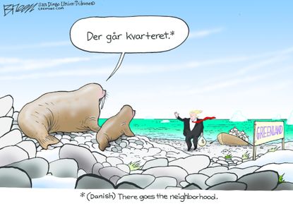 Political Cartoon Greenland Trump There Goes The Neighborhood