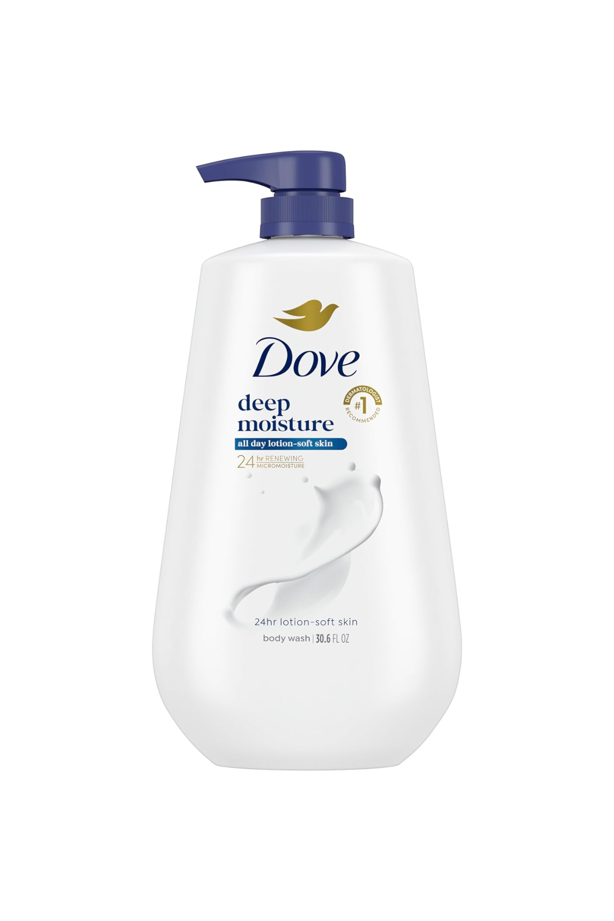 A bottle of Dove Deep Moisture lotion.