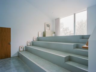 clean minimalism and pastel colours at the farshid moussavi house in hove