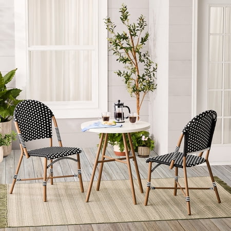 Better Homes &amp;amp; Gardens Lilah Parisian Outdoor Bistro Set, Black