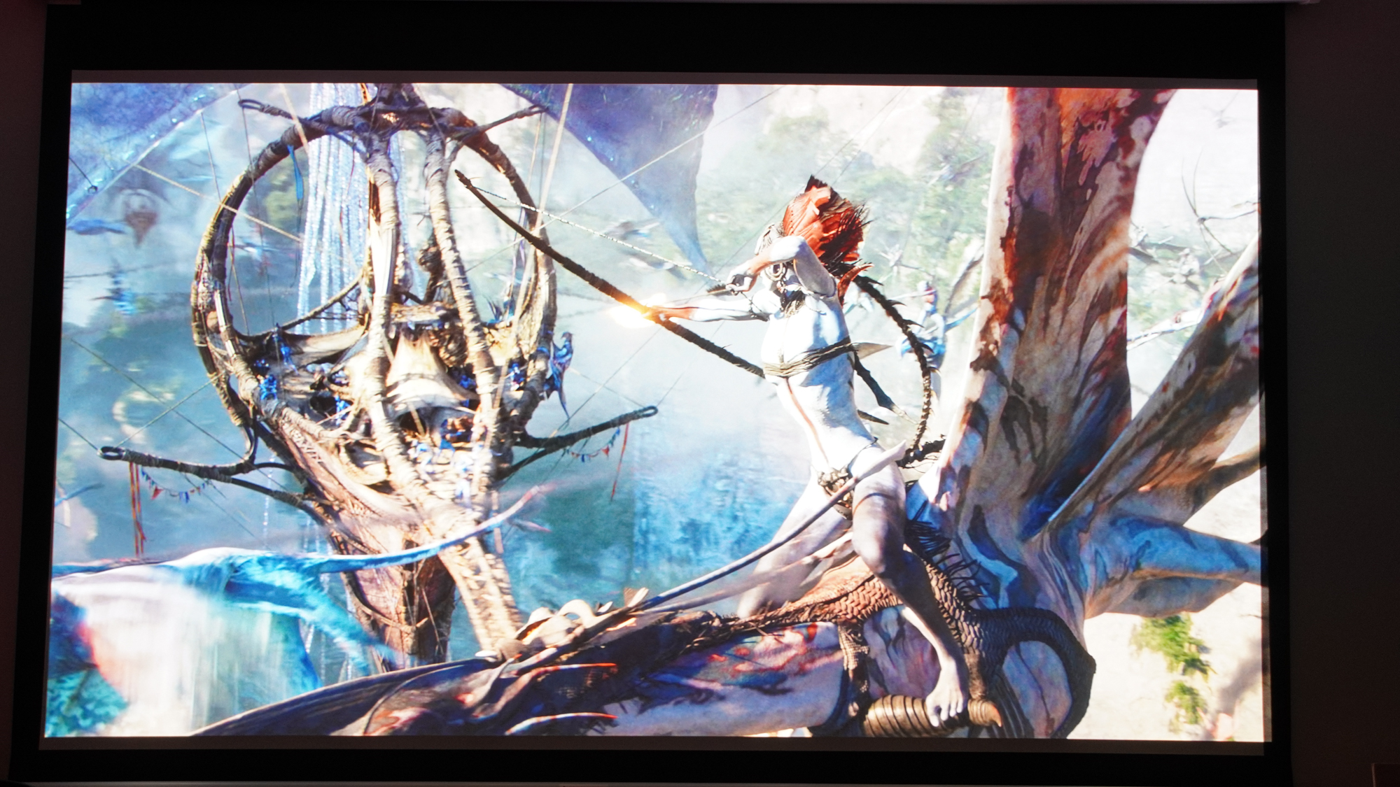 A screen projected from the Hisense XR10 projector