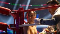 Gael García Bernal in a boxing ring in La Máquina