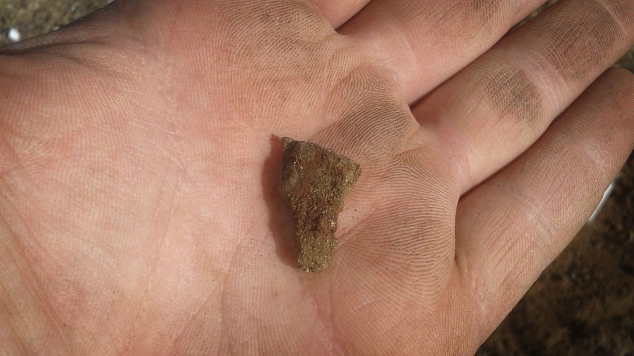 Another arrowhead found at the historic site.