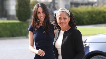 berkshire, england may 18 meghan markle and her mother, doria ragland arrive at cliveden house hotel on the national trusts cliveden estate to spend the night before her wedding to prince harry on may 18, 2018 in berkshire, england photo by steve parsons pool getty images