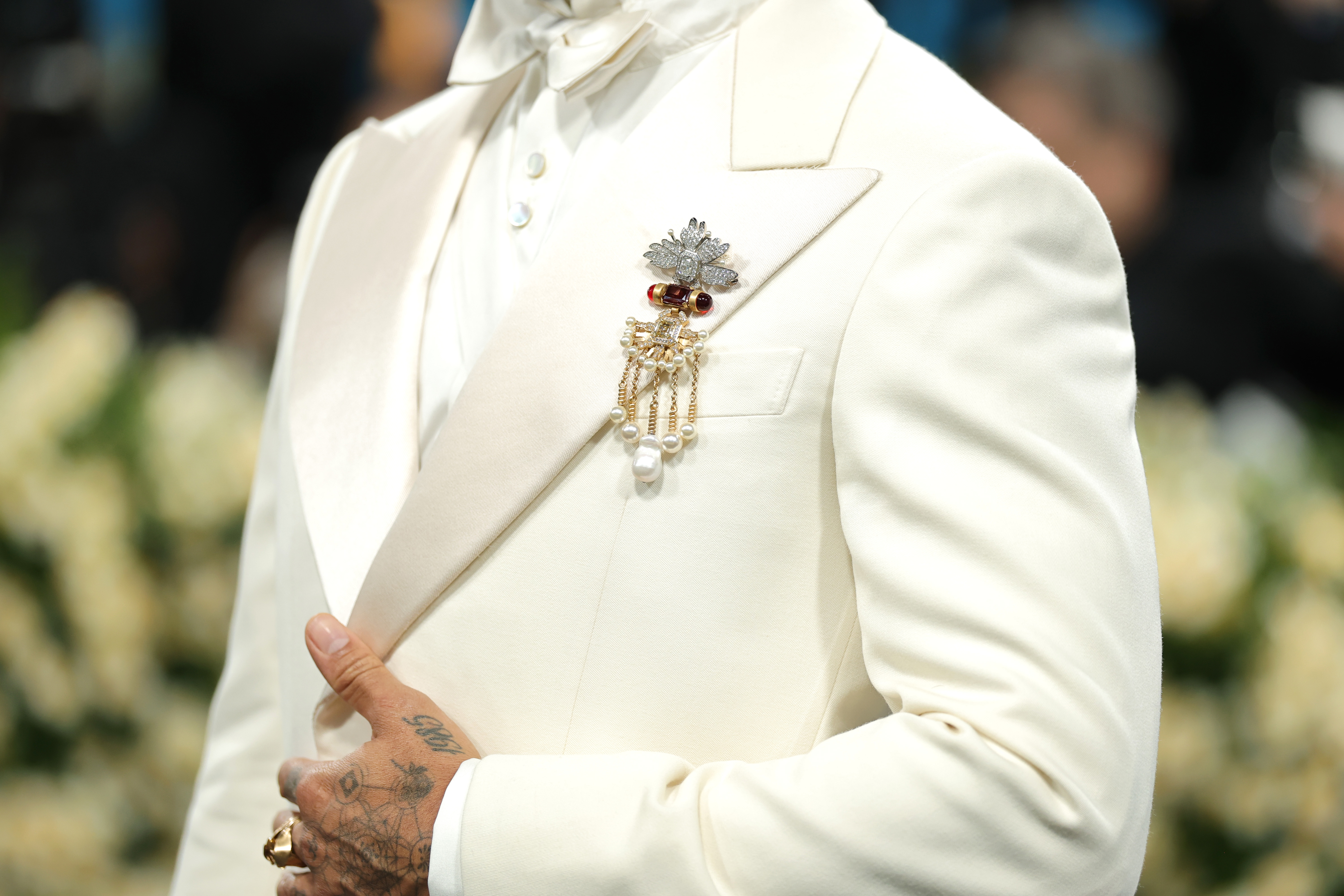 Lewis Hamilton at the 2025 Met Gala.