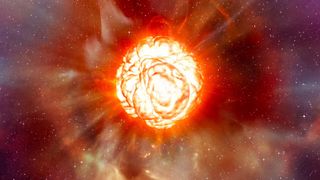 An artist&#039;s impression of Betelgeuse&#039;s supernova.