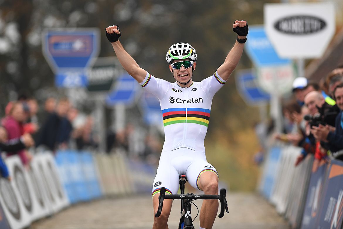 Wout Van Aert (Crelan-Vastgoedservice) wins the Koppenbergcross