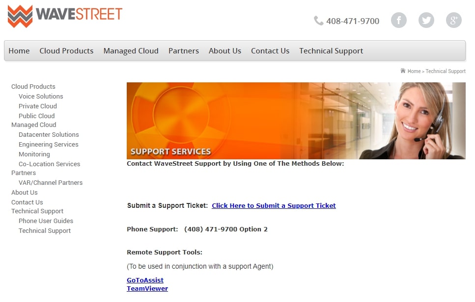 WaveStreet Managed Services PBX voice