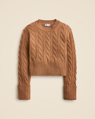 Collection Cashmere Cuffed Crewneck Sweater