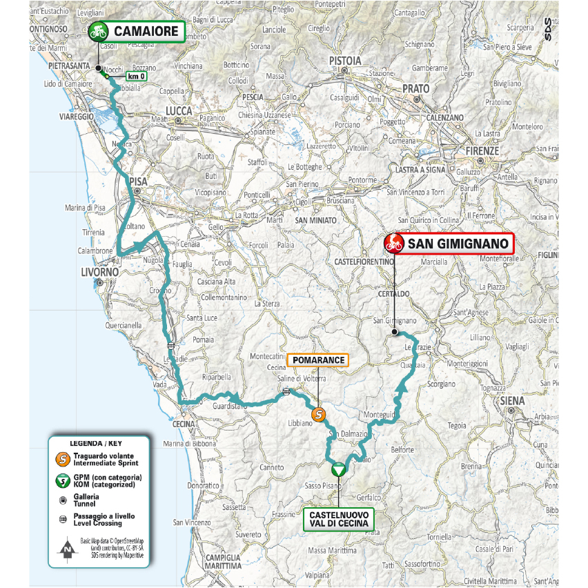 Tirreno-Adriatico 2026 stage 2 route