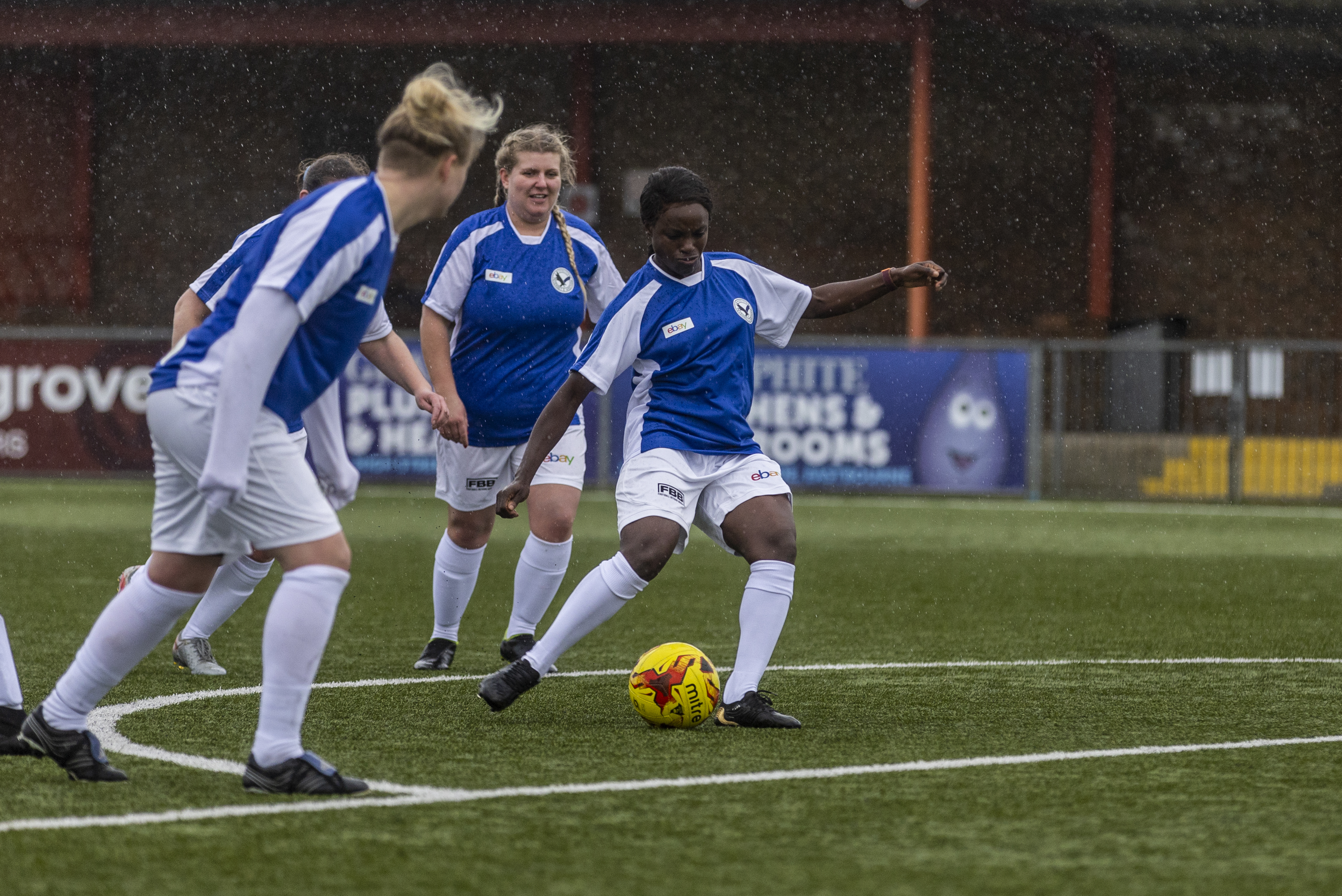 Eni Aluko in action for Pevensey and Westham (Steven Paston/PA).