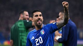 Italy's Mattia Zaccagni celebrates after his last gasp goal against Croatia keeps his side in Euro 2024.