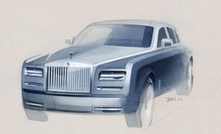 A design sketch of the Rolls-Royce Phantom Series II