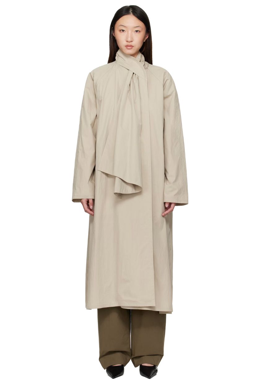 LE17SEPTEMBRE, Beige Scarf Trench Coat