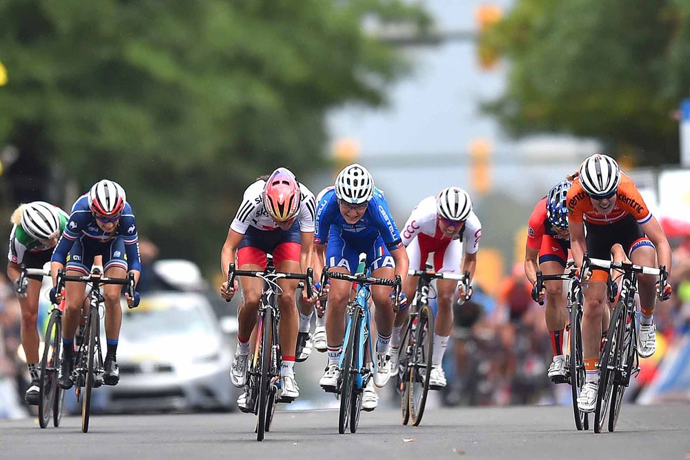 The sprint for the line at the World Championships in Richmond