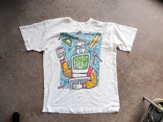 Apple Macintosh Vintage T-Shirt 90’s Rare Xl Graphic Print – White