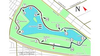 Map of the Albert Park Circuit which is home to the Australian Grand Prix
