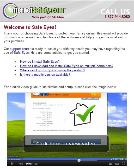 McAfee Safe Eyes image: This parental control software helps you monitor children's online behavior by filtering and blocking unwanted content.
