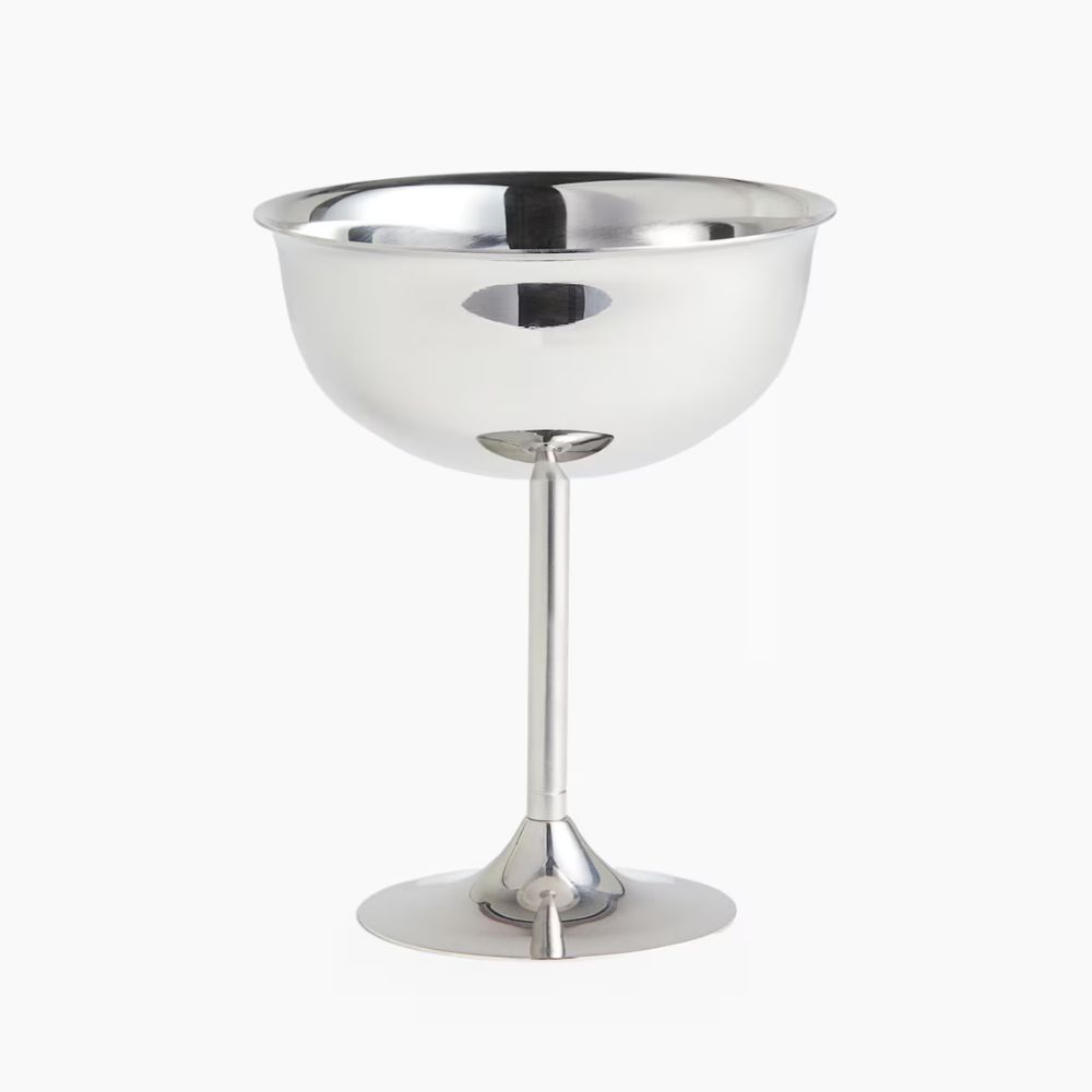Silver-Colored Tall Stainless Steel Coupe