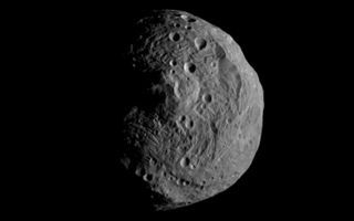 The asteroid Vesta as seen by NASA's Dawn spacecraft.