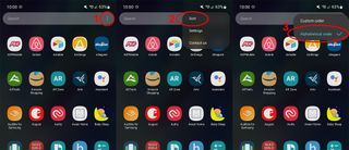 Samsung Galaxy S21 Fe Screenshot App Drawer Sort