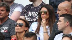 Coleen Rooney and Rebekah Vardy at football match