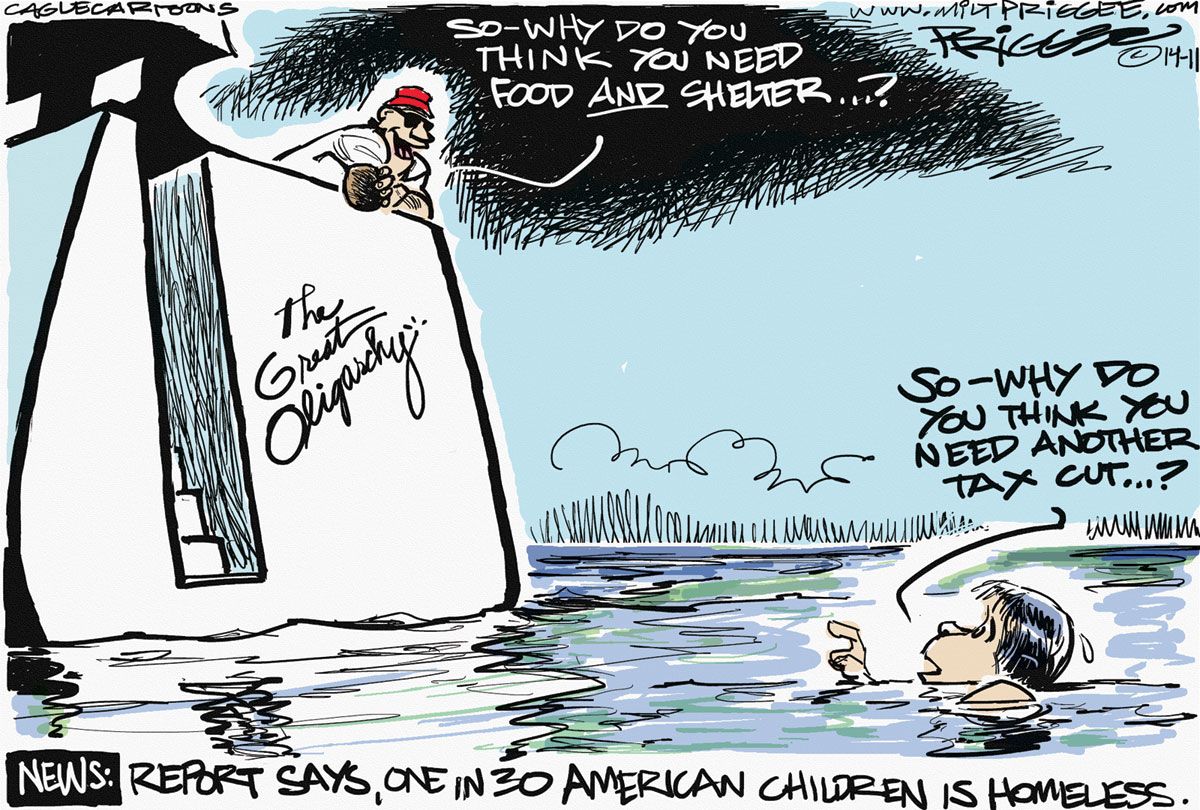 Political cartoon U.S. inequality