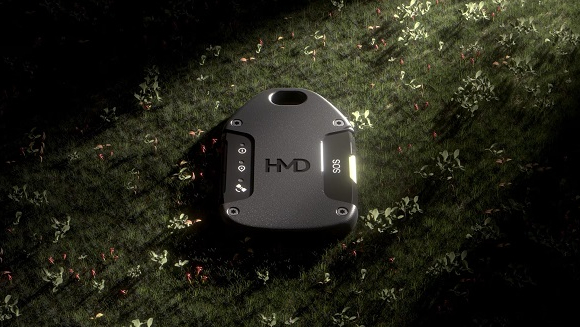 The HMD OffGrid pictured on some grass