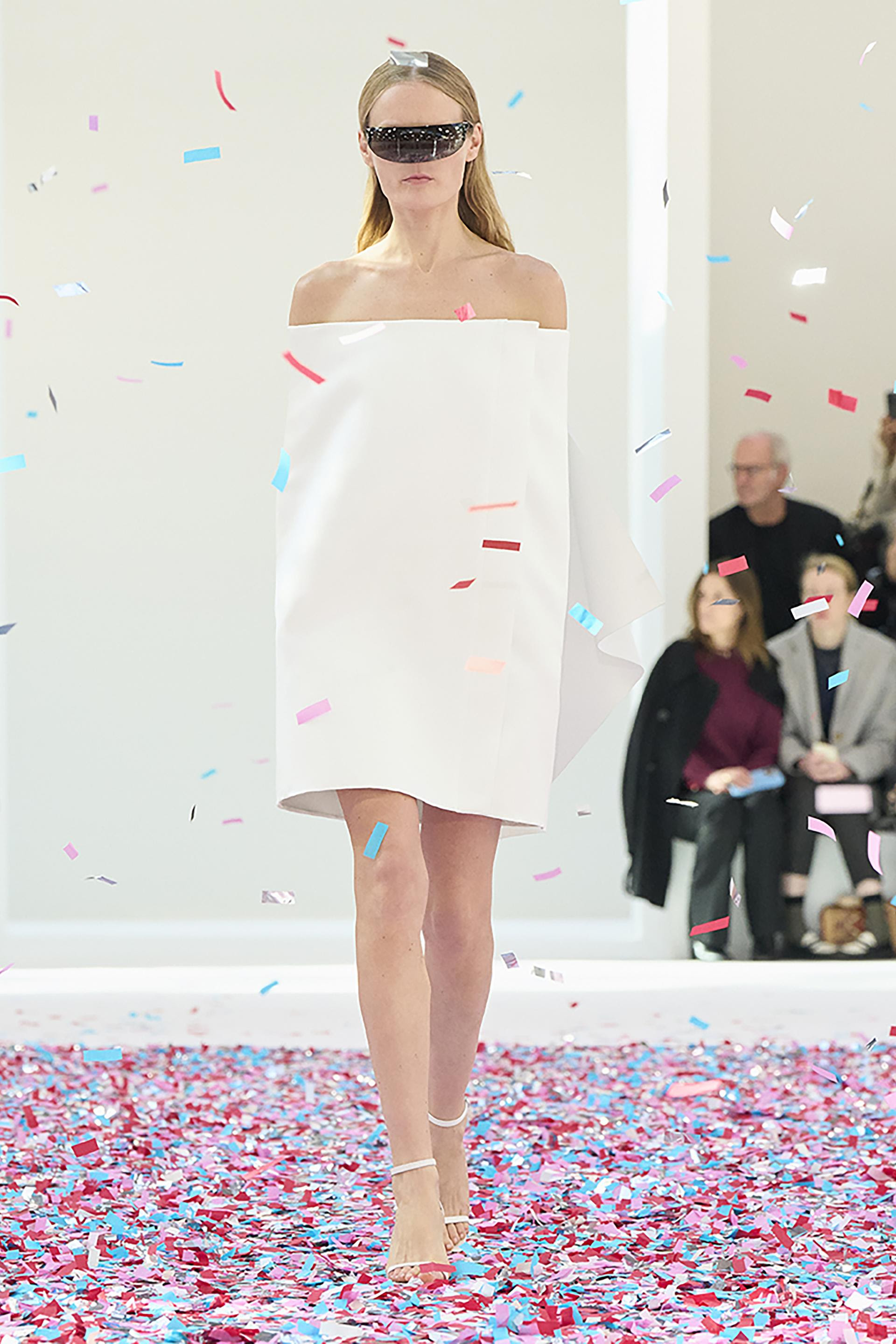 Model on the Courreges fall/winter 2025 runway.