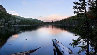 Ypsilon Lake at dusk in Rocky Mountain National Park Colorado