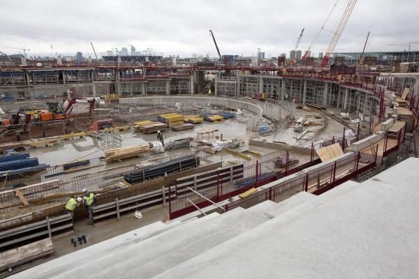 Work has now started on the upper tier which will seat 2,500 people.